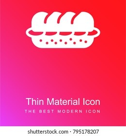 Sandwich red and pink gradient material white icon minimal design