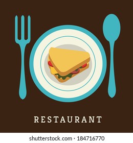  sandwich restaurant menu design. concept vector illustration