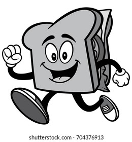 Sandwich Running Illustration
