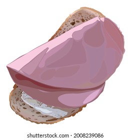 sandwich with sausage and butter