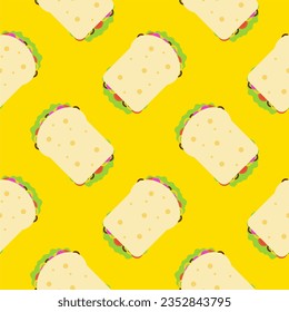 sandwich seamless pattern vector illustration