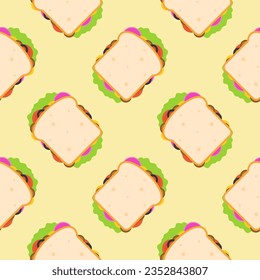 Sandwich-nahtlose Muster, Vektorgrafik