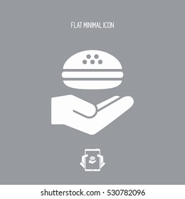 Sandwich services - Vector flat icon