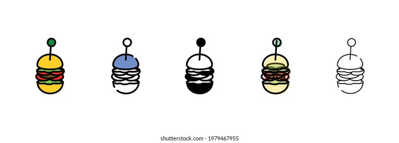 sandwich set vector type icon