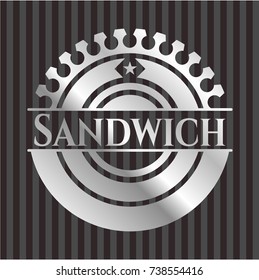 Sandwich silvery shiny badge