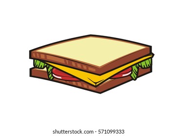sandwich simple illustration