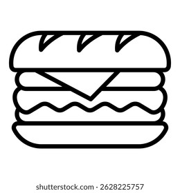 Sandwich einfache Vektorsymbol-Sammlung