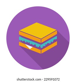 Sandwich. Single flat color icon. Vector illustration.