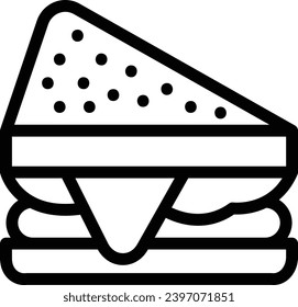 Sandwich-Symbol für einzelne Vektorgrafik