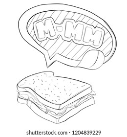 sandwich sketch vector