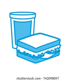 Sandwich with soda
