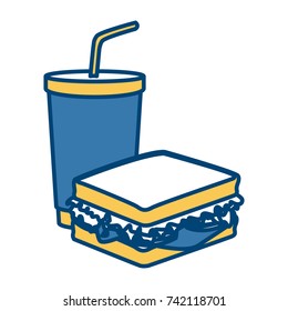 Sandwich with soda
