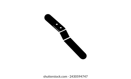 Sandwich Spatula, black isolated silhouette