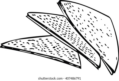 Sandwich stylized vector drawing