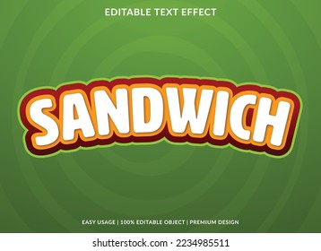 plantilla de efecto de texto sándwich con estilo de fuente abstracto para la ilustración vectorial de marca y logotipo. afiche de fondo abstracto