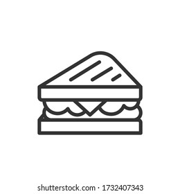 Sandwich thin line icon. Vector Illustration.
