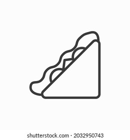 sandwich thin line icon vector isolated