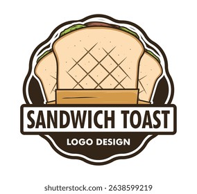 Sandwich Toast Badge Logo Design