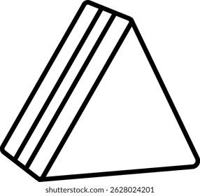 Ícone do triângulo sanduíche - ilustração de estrutura de tópicos de alimentos