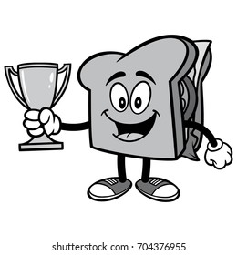 Sandwich with Trophy Illustration
