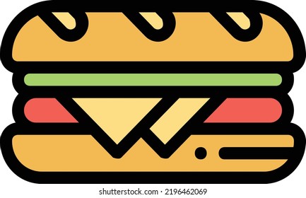 sandwich vector concept on white background. isolated illustration icon