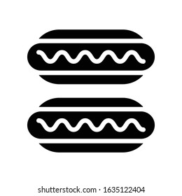 Sandwich vector, fast food related solid style icon