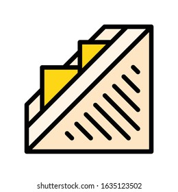 Sandwich vector, fast food related flat style icon