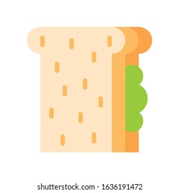Sandwich vector, fast food related flat style icon