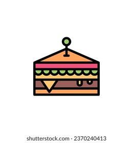 sandwich vector icon. bakery icon filled line style. perfect use for logo, presentation, website, and more. simple modern icon design color line style
