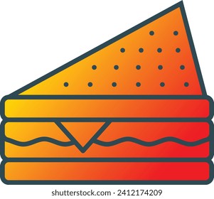 Icono vector de sándwich. Se puede usar para imprimir, móviles y aplicaciones web.