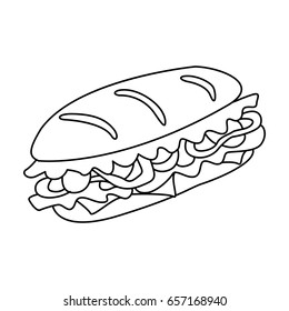 Sandwich vector icon. Design elements.