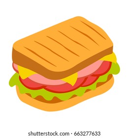 Sandwich vector icon. Design elements.