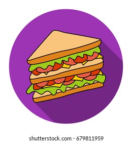 Sandwich vector icon. Design elements.