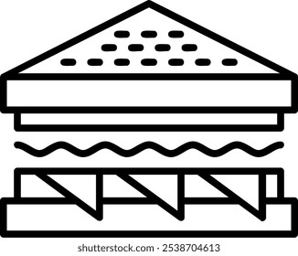 Símbolo de design de ícone de vetor sanduíche