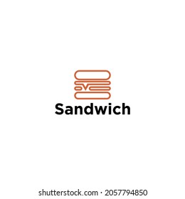 Icono vector de sándwich. Trazo editable. Símbolo en estilo de arte de línea para diseño, presentación, sitio web o elementos de aplicaciones, logotipo. Gráficos vectoriales de píxeles - Vector

