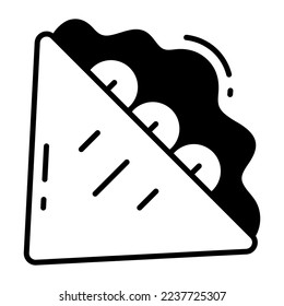 Icono de vector de sándwich, concepto de comida rápida