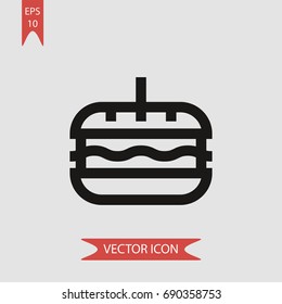 Sandwich vector icon, illustration symbol