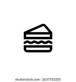 Sandwich vector icon logo illustration