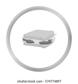 Sandwich vector icon in monochrome style for web