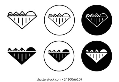 Sandwich vector icon set collection. Sandwich Outline flat Icon.