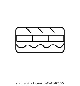 Icono de Vector sándwich. Símbolo en estilo de arte de línea para Elementos de diseño, presentación, Sitio web o App móviles.