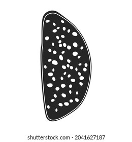 Sandwich vector icon.Black vector icon isolated on white background sandwich.