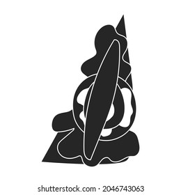 Icono del vector de sándwich.Icono del vector negro aislado en un sándwich de fondo blanco.