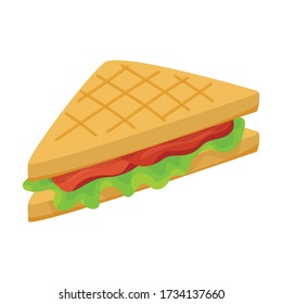 Sandwich vector icon.Cartoon vector icon isolated on white background sandwich.