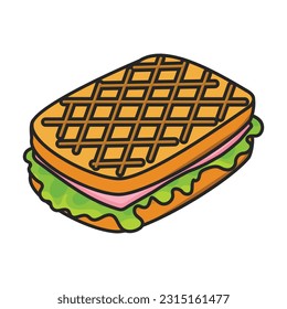 Sandwich vector icon.Color vector icon isolated on white background sandwich.