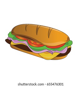 Sandwich. Vector illustration