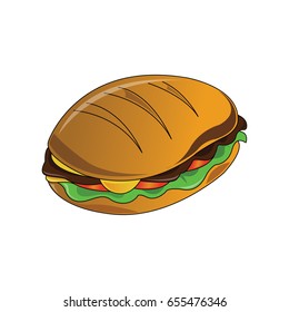 Sandwich. Vector illustration