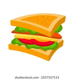 Sandwich Vector Illustration. Good for for Outdoor Activities.