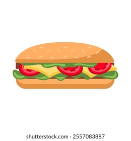 Sandwich Vector Illustration. Good for for Restaurant Branding.