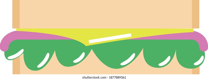 Sandwich vector image, vector graphic